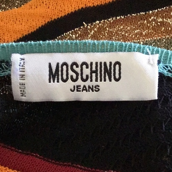 MOSCHINO Jeans multi colour stripe cardigan sz 12 - Picture 7 of 12
